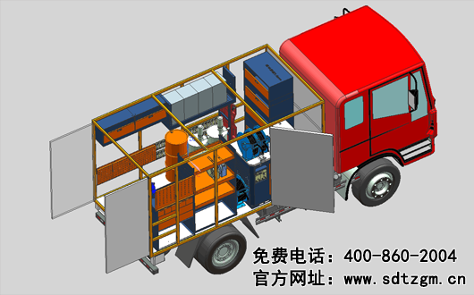 山東田中機械設備卡車養(yǎng)護搶修服務車展示圖